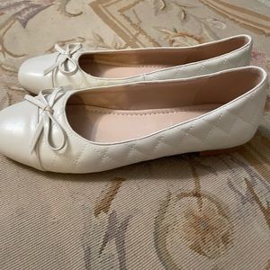 Cream ballet flats size 8.5